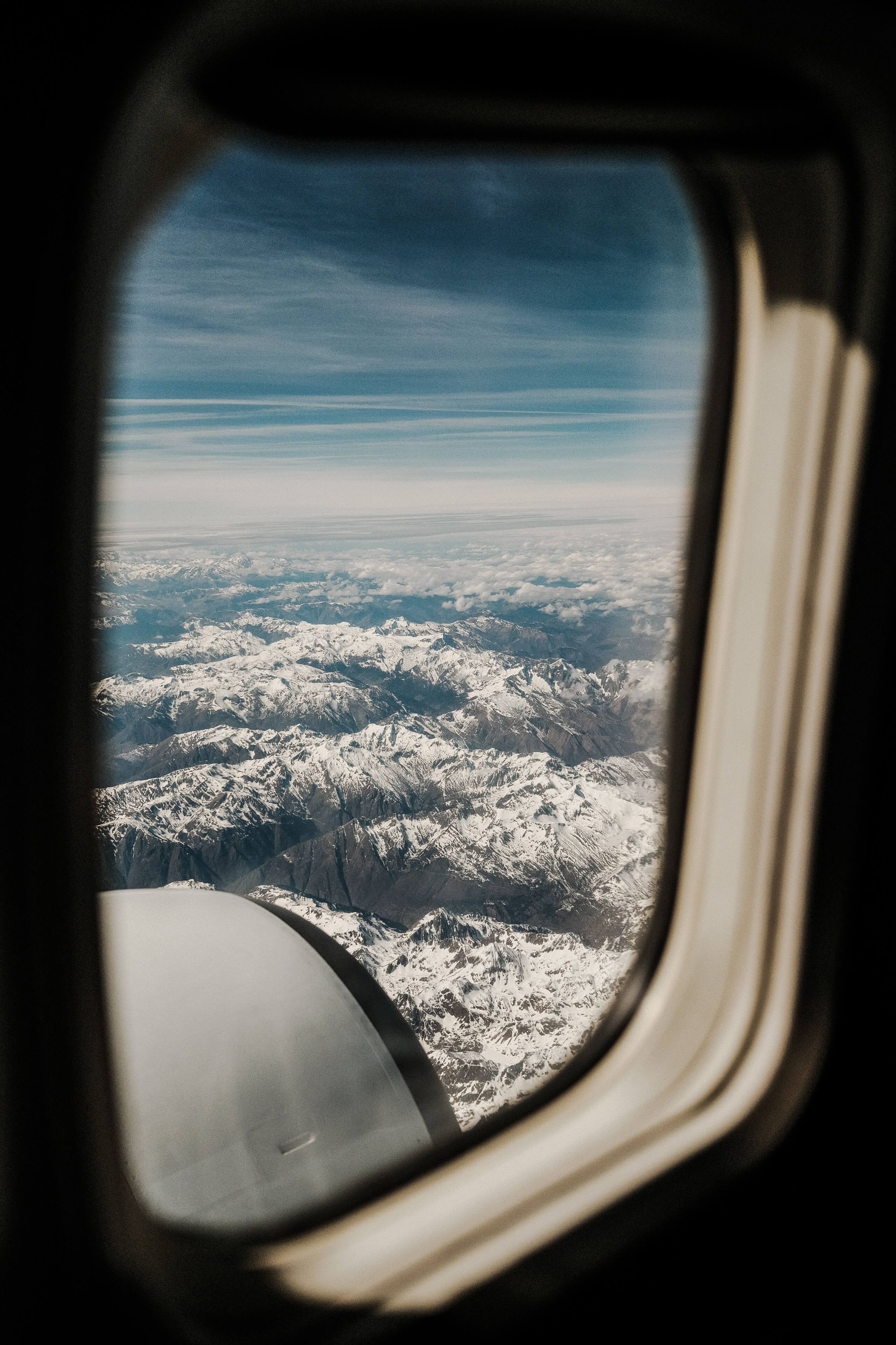 The Pyrenees from the window of a plane