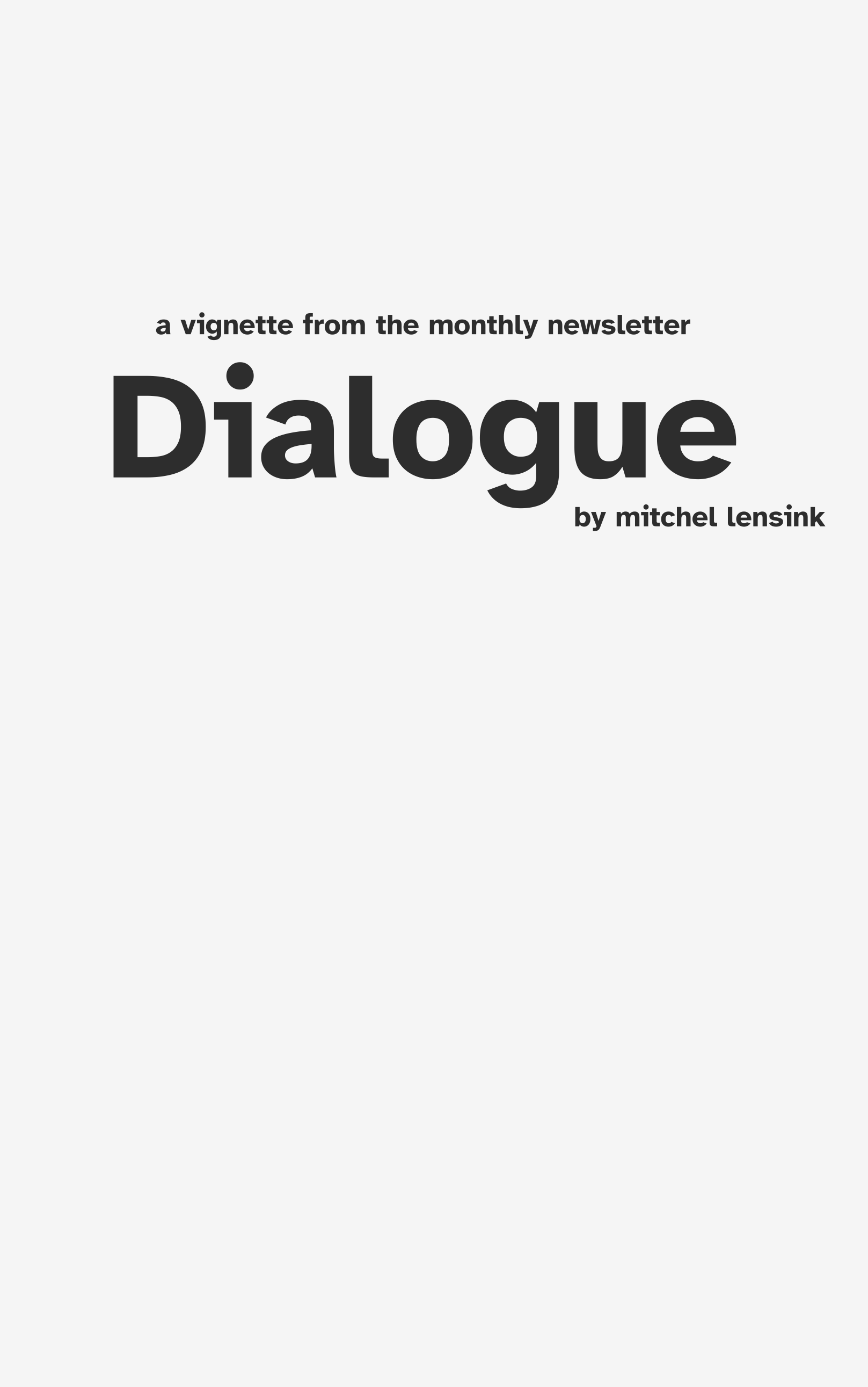 Dialogue (Blauwdruk exhibition)