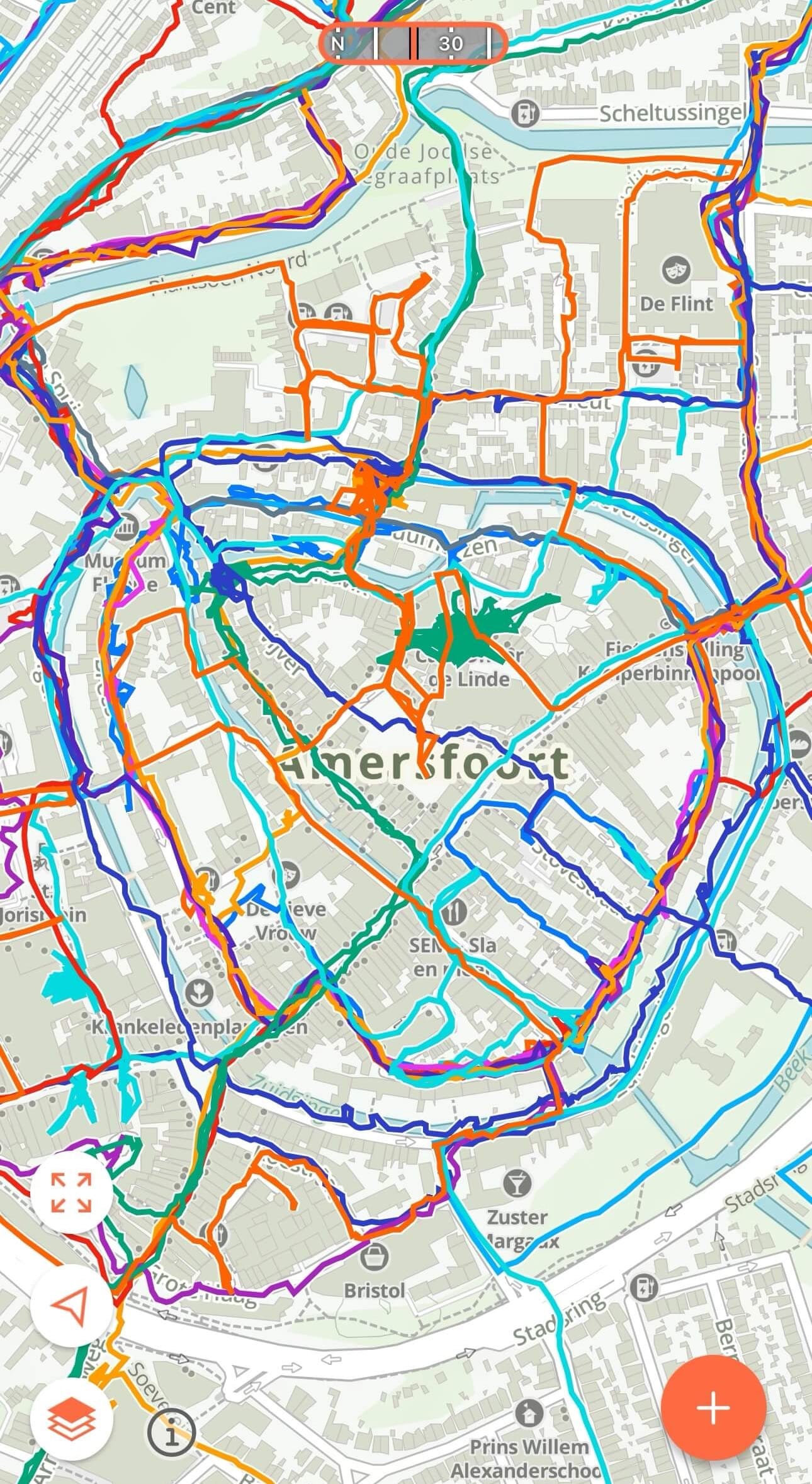 GaiaGPS map of Things I Have Seen in Downtown Amersfoort