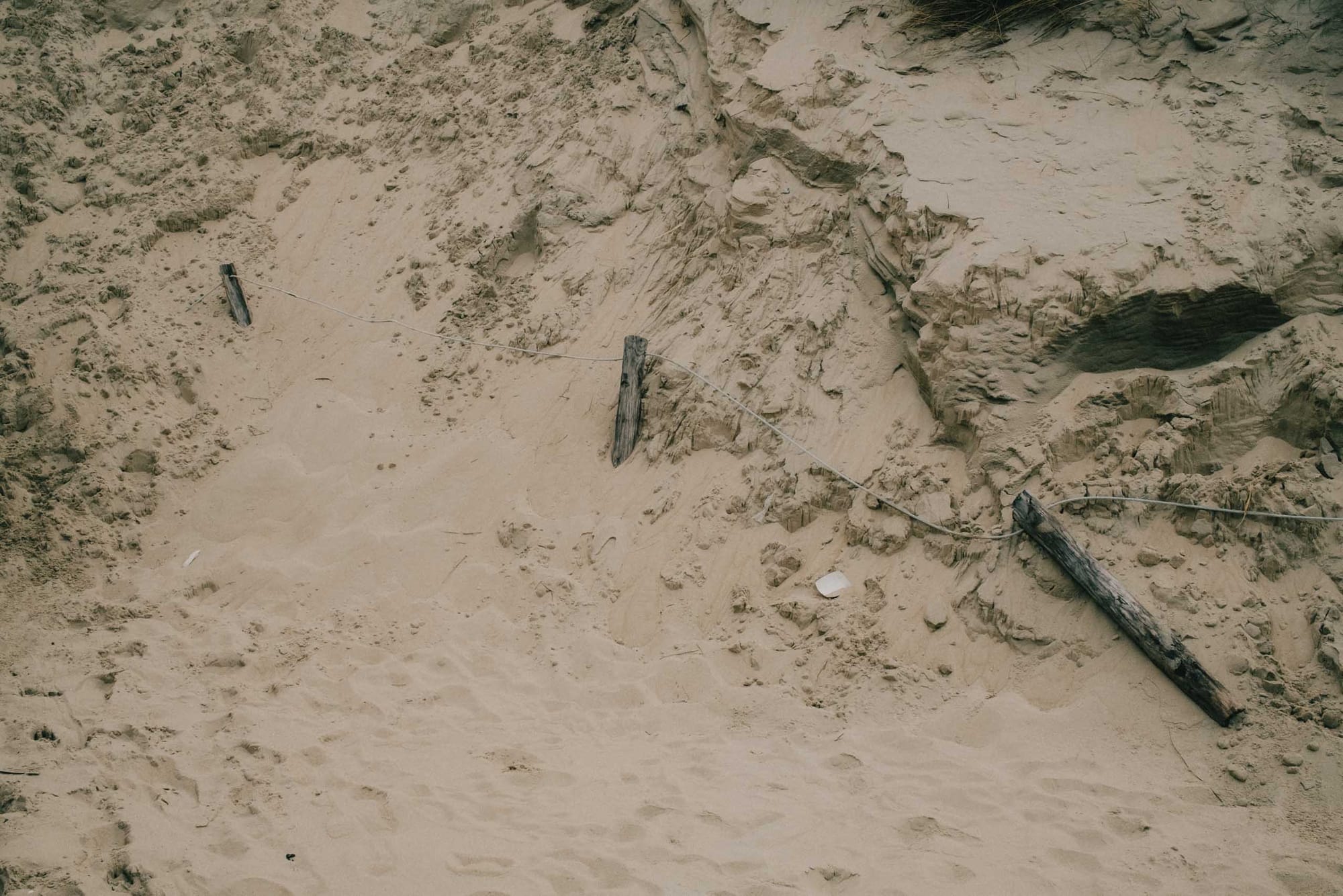 Slowly eroding dunes at Pier 17.